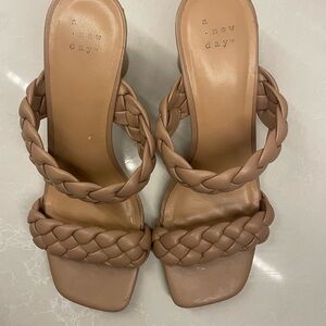 A New Day Women's Brown Braided Sandals
